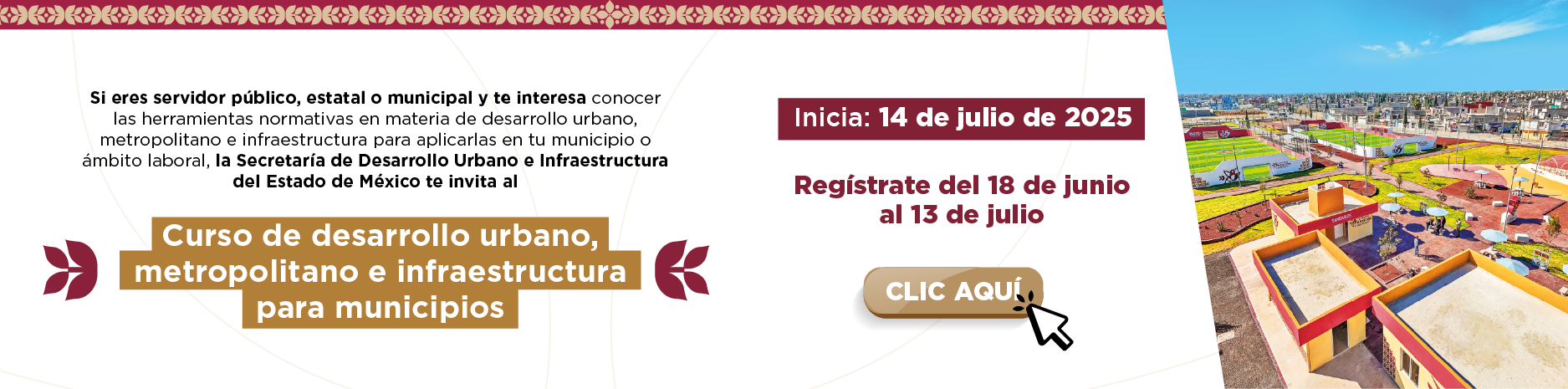 Curso de desarrollo urbano, metropolitano e infraestructura para municipios